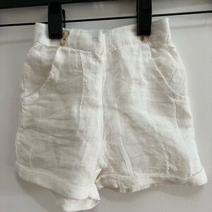 NOMA Kids White Ramie Shorts